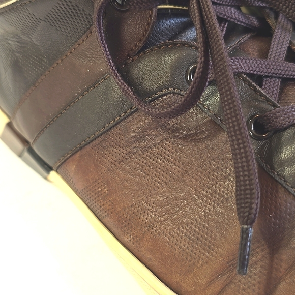 Louis Vuitton Mens Size 11 High Top Brown Sneaker - Picture 8 of 14